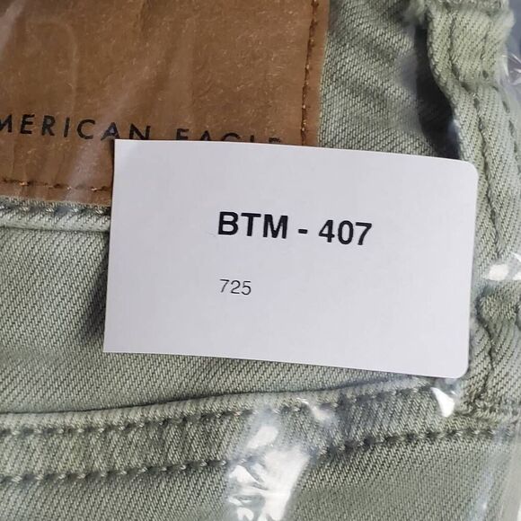 American Eagle Women’s Jegging Size 4 Distressed Olive Green Level Stretch - Picture 9 of 9